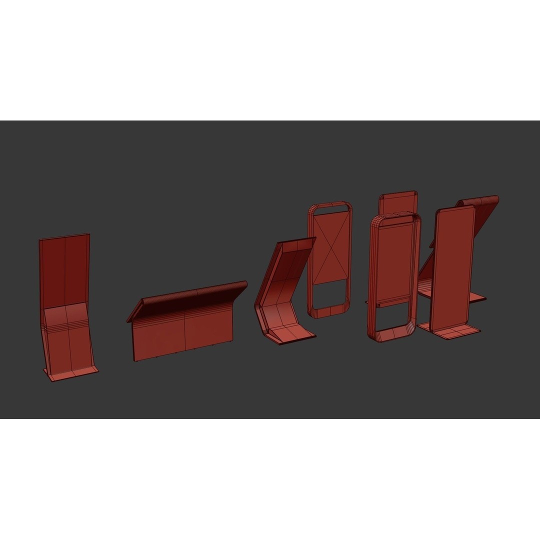Digital Signage 3D Model – Low Poly Pack with Textures and Formats - View 20