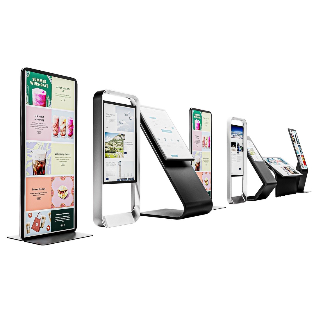 Digital Signage 3D Model – Low Poly Pack with Textures and Formats - View 3