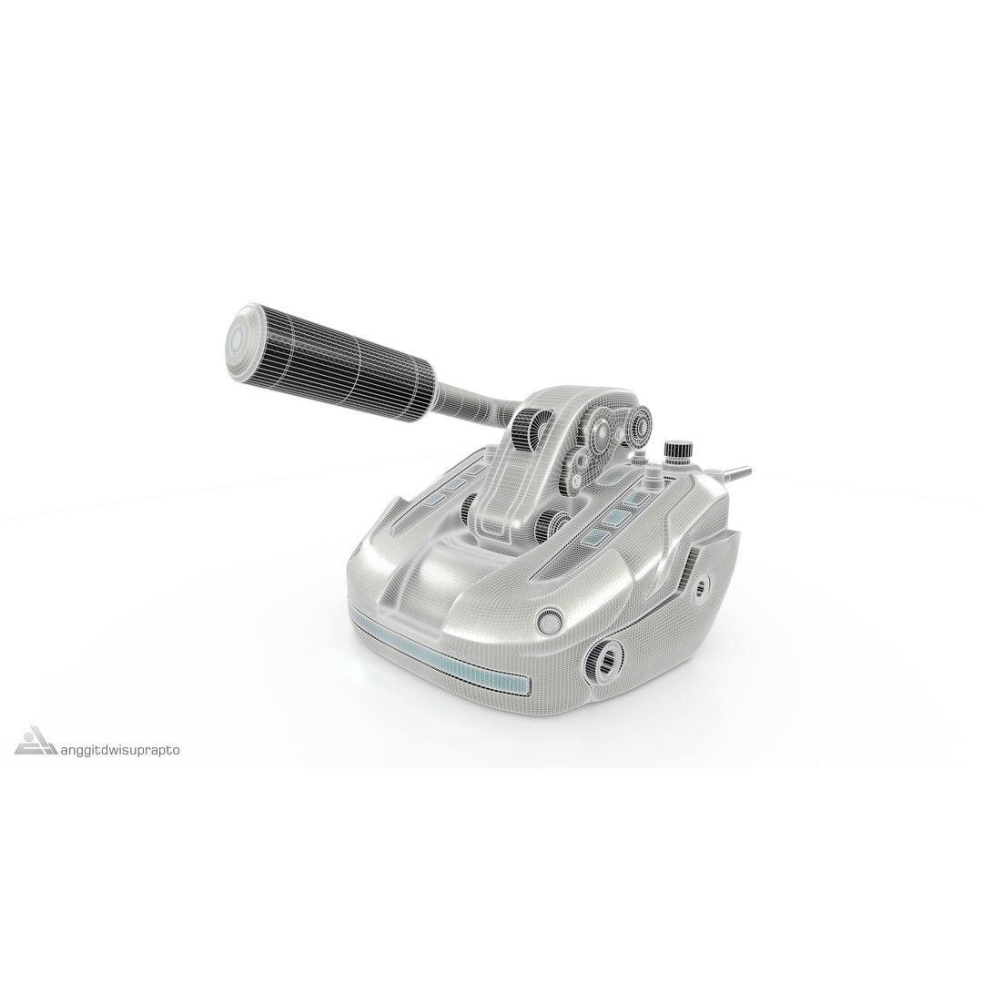 Racing Handbrake 3D Model – Futuristic Design with PBR Textures, FBX - View 8