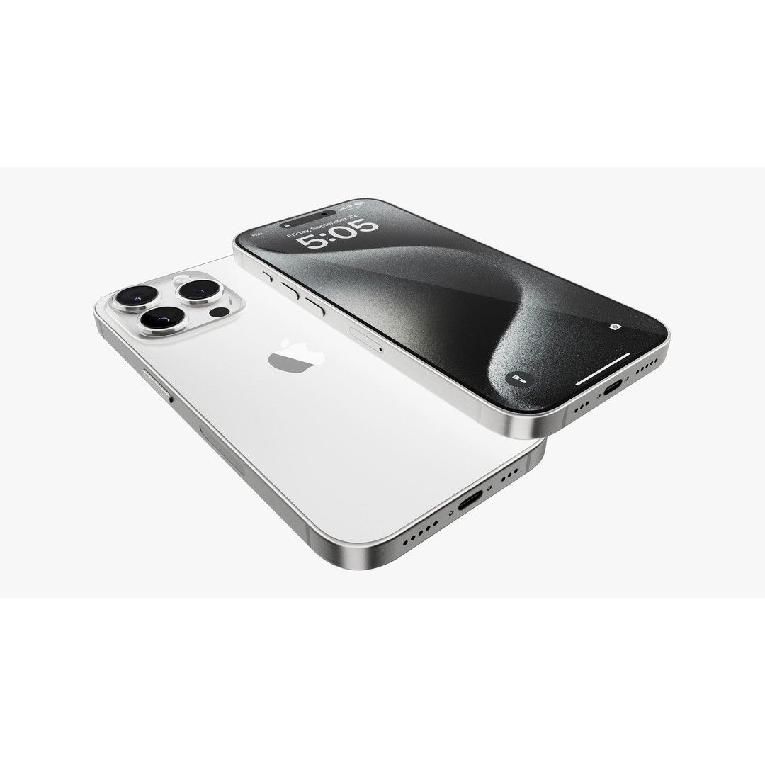 Apple iPhone 15 Pro 3D Model – High Poly PBR Asset, FBX, OBJ - View 10
