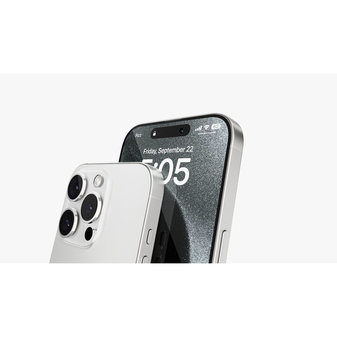 Apple iPhone 15 Pro 3D Model – High Poly PBR Asset, FBX, OBJ - View 12