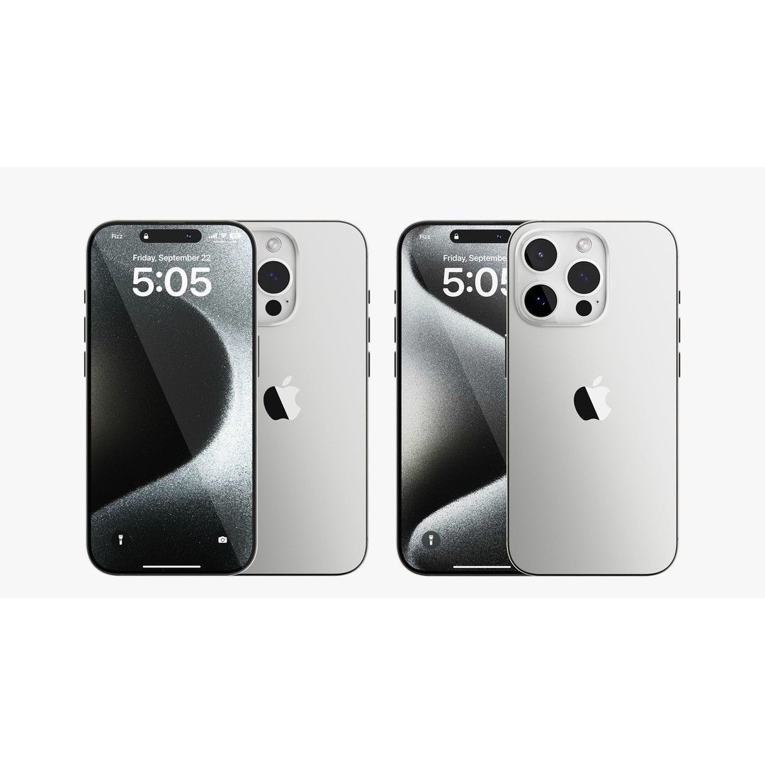 Apple iPhone 15 Pro 3D Model – High Poly PBR Asset, FBX, OBJ - View 5