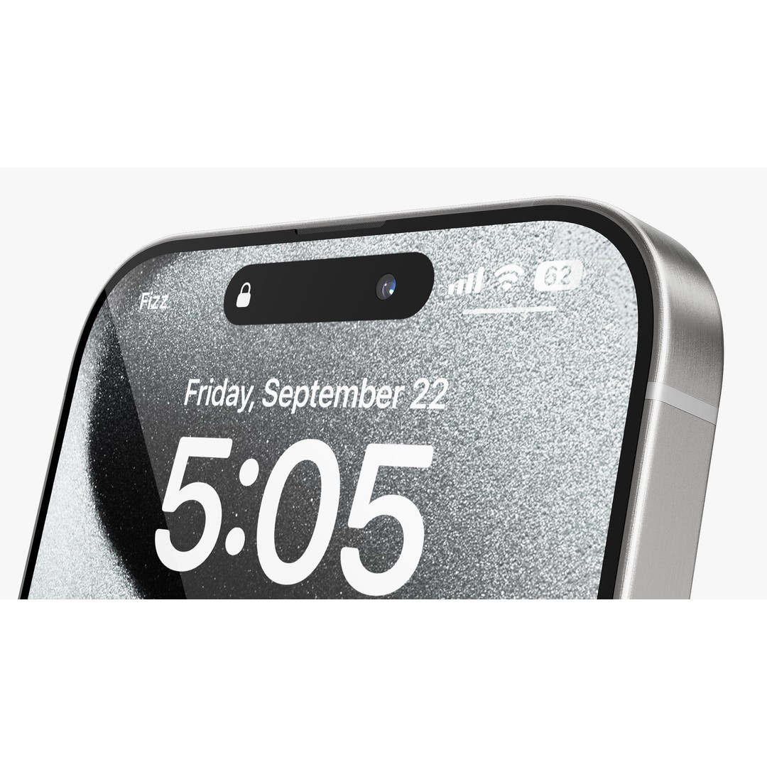 Apple iPhone 15 Pro 3D Model – High Poly PBR Asset, FBX, OBJ - View 9