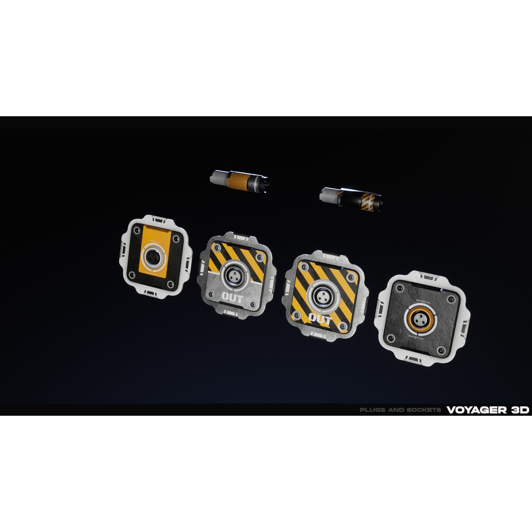 Spline Cable Kit 3D Model – Low Poly Modular Cables & Trays, FBX - View 11