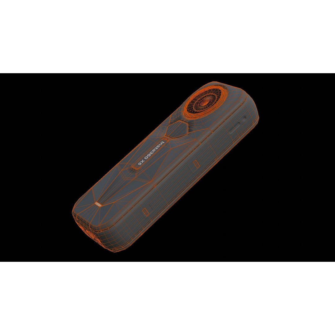 Insta360 X5 3D Model – Low Poly Action Camera, PBR Textures, FBX - View 22