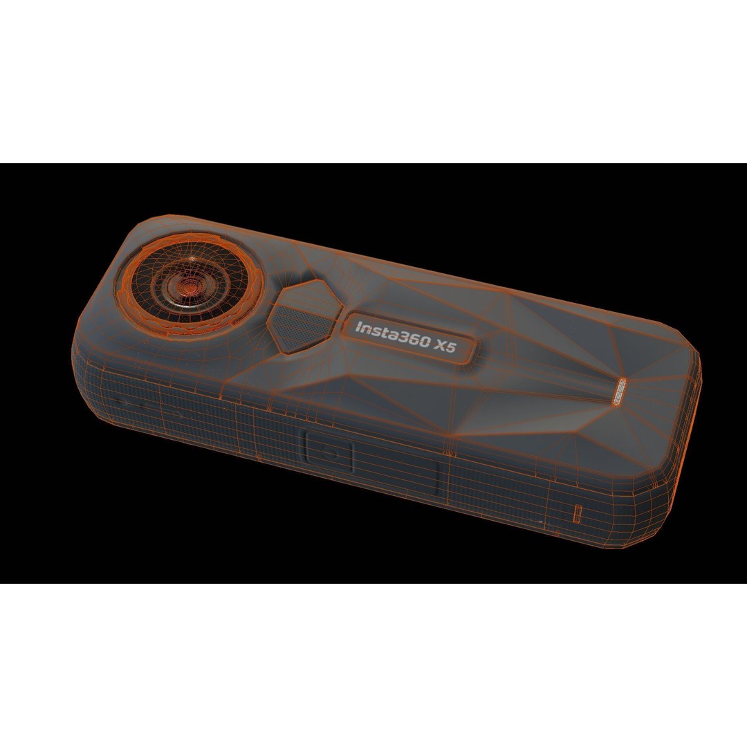 Insta360 X5 3D Model – Low Poly Action Camera, PBR Textures, FBX - View 26