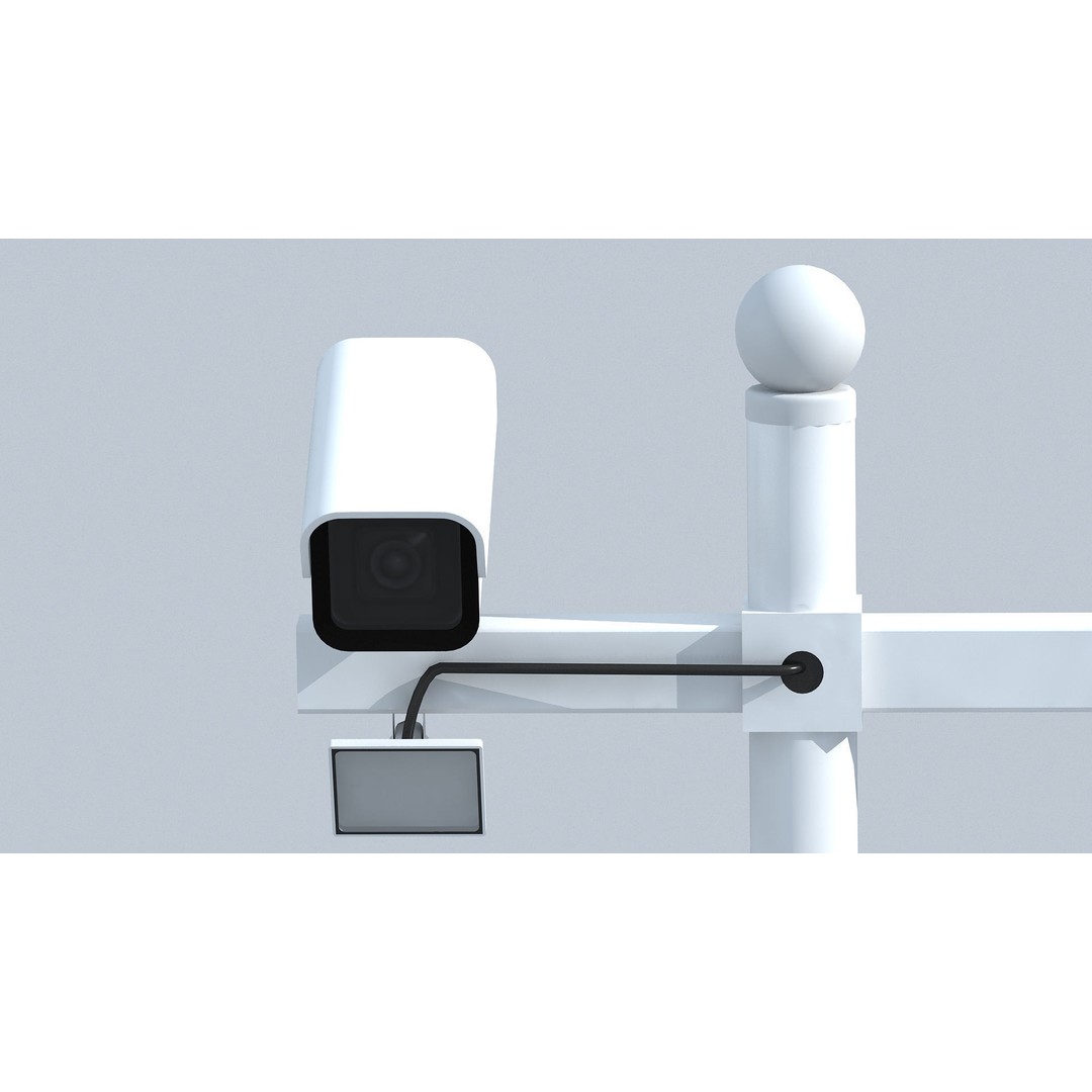 Outdoor Security Surveillance Camera 3D Model – High Poly Video Device, FBX, OBJ - View 10