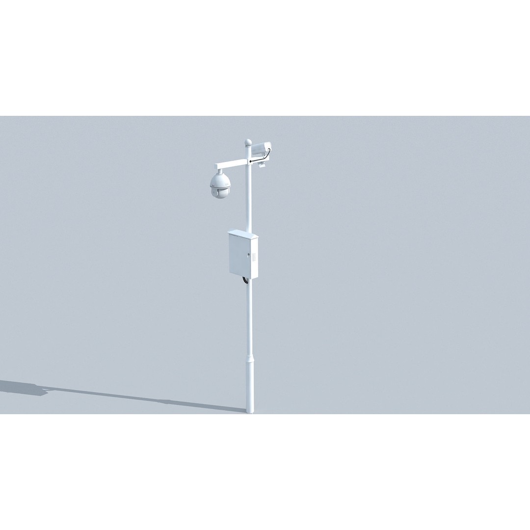 Outdoor Security Surveillance Camera 3D Model – High Poly Video Device, FBX, OBJ - View 5