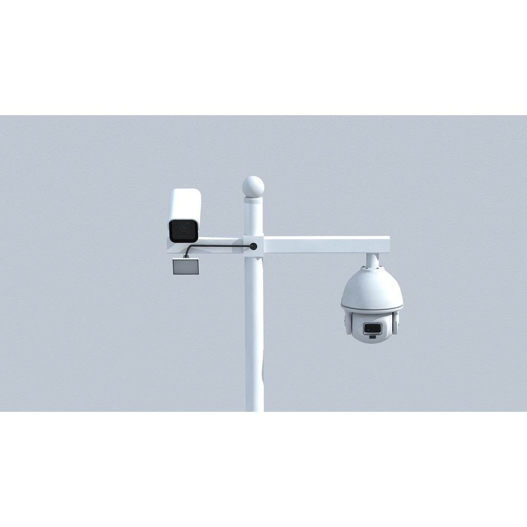 Outdoor Security Surveillance Camera 3D Model – High Poly Video Device, FBX, OBJ - View 7