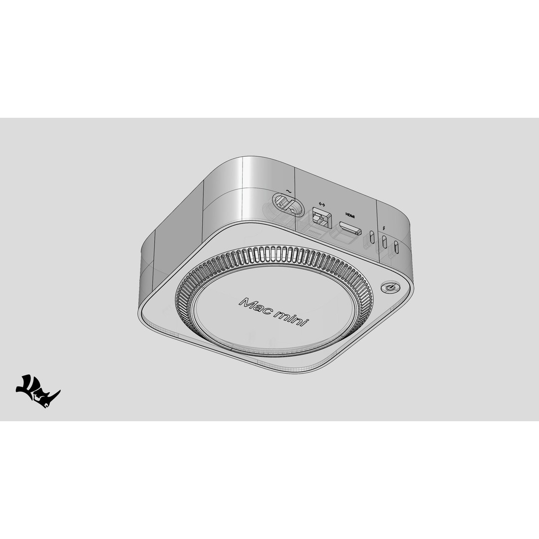 Apple M4 Mac Mini 3D Model – High Quality Render, Blender & C4D