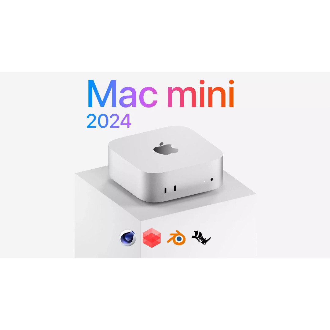 Apple M4 Mac Mini 3D Model – High Quality Render, Blender & C4D - View 2
