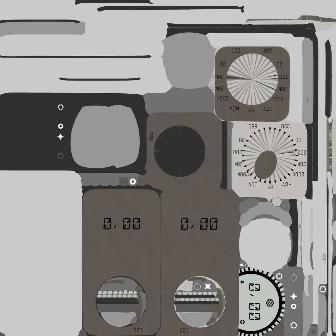 Electronic Multimeter 3D Model – Low Poly PBR Tool, FBX/OBJ - View 12