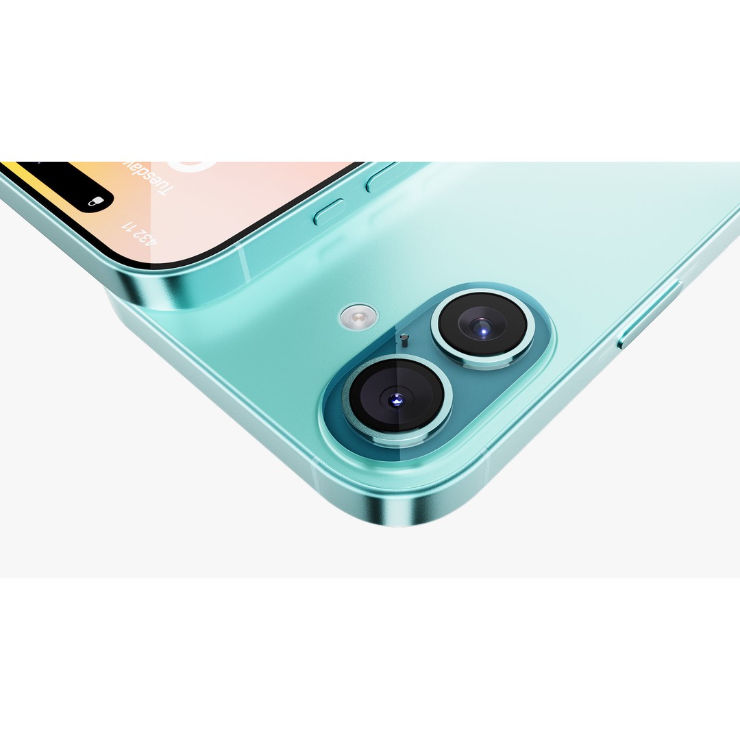 Apple iPhone 16 Plus Teal 3D Model – High Poly PBR Asset, FBX, OBJ - View 8