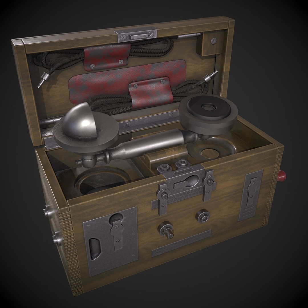 Field Telephone 3D Model – Low Poly Game-Ready Asset, FBX
