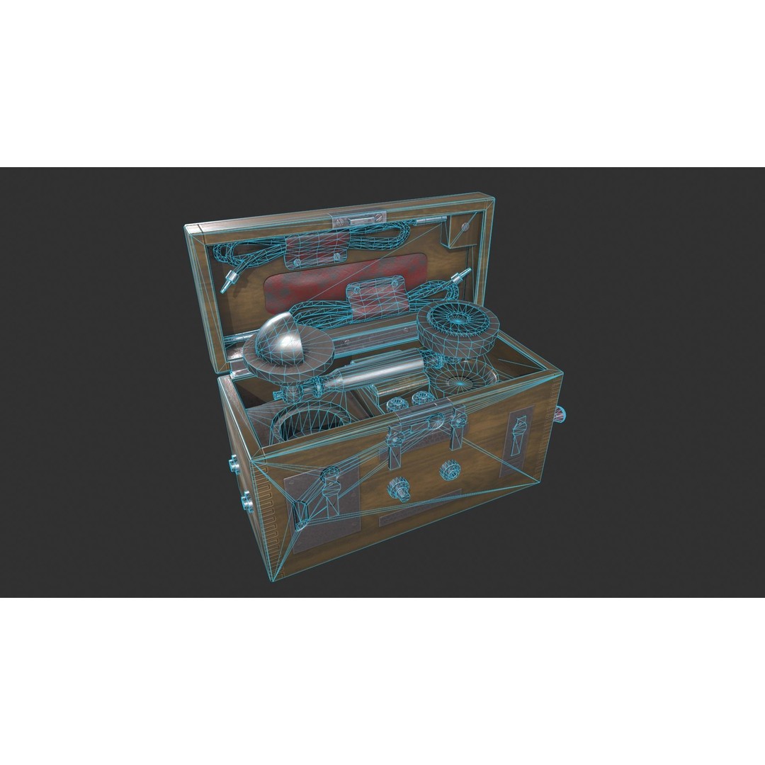 Field Telephone 3D Model – Low Poly Game-Ready Asset, FBX - View 3
