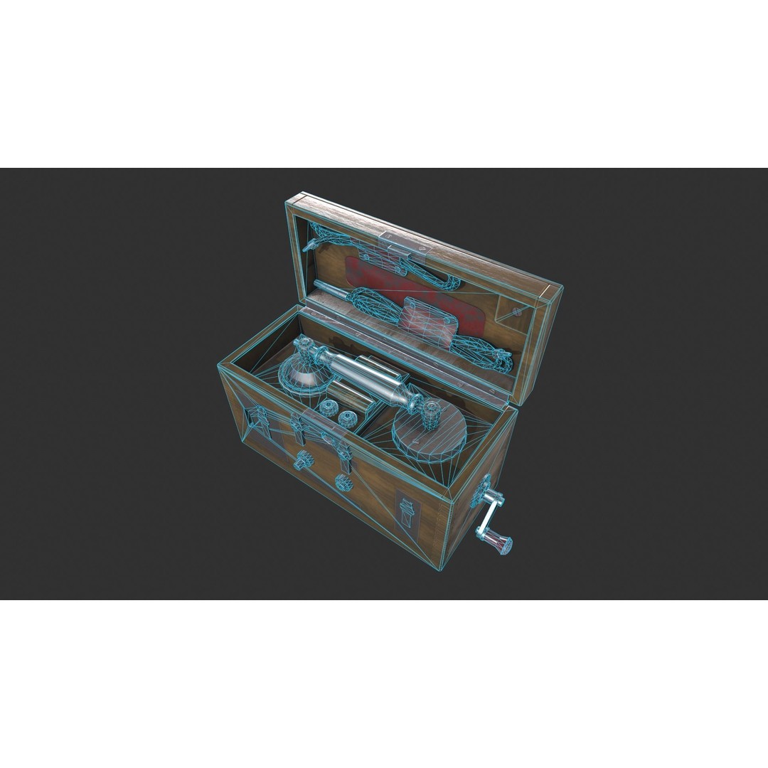 Field Telephone 3D Model – Low Poly Game-Ready Asset, FBX - View 5