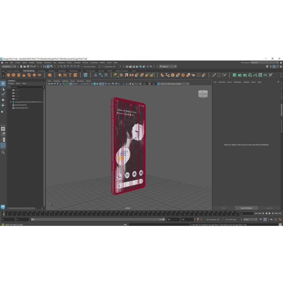 Google Pixel 7 3D Model – Low Poly Smartphone, FBX, OBJ, Blender - View 41