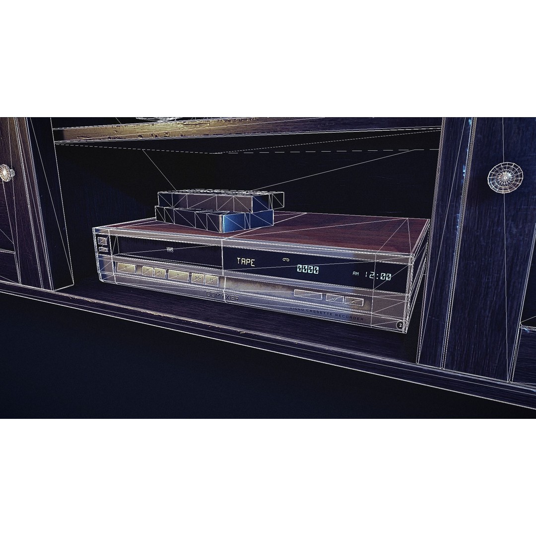 Retro TV Set 3D Model – Low Poly Vintage Electronics, FBX - View 9