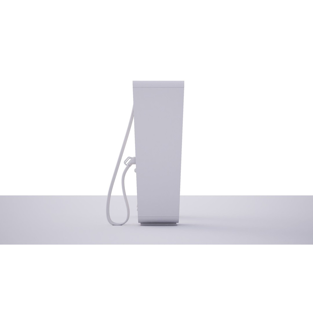 Electric Car Charging Station 3D Model – High Res V-Ray Ready, FBX, OBJ - View 7