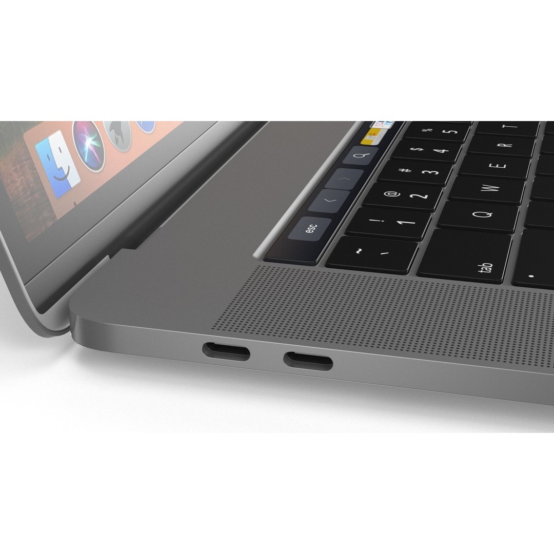 Apple MacBook Pro 15 3D Model – High Poly Element 3D Asset, FBX, OBJ - View 15