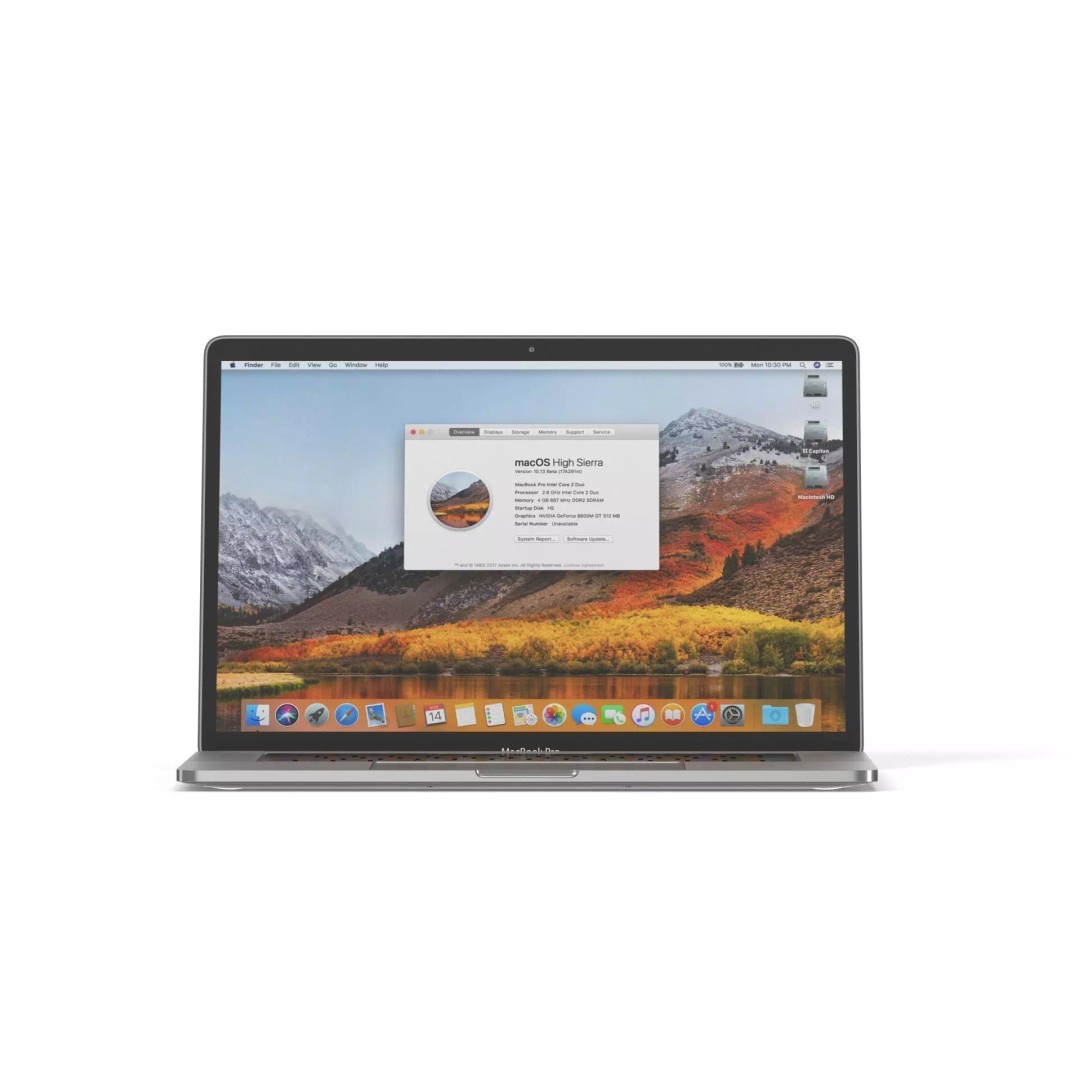 Apple MacBook Pro 15 3D Model – High Poly Element 3D Asset, FBX, OBJ - View 2