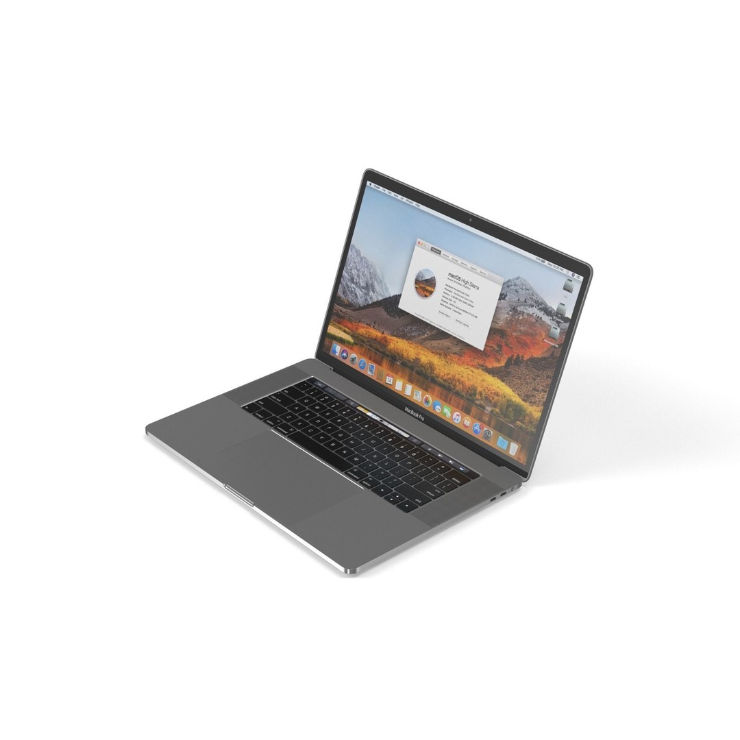 Apple MacBook Pro 15 3D Model – High Poly Element 3D Asset, FBX, OBJ - View 5