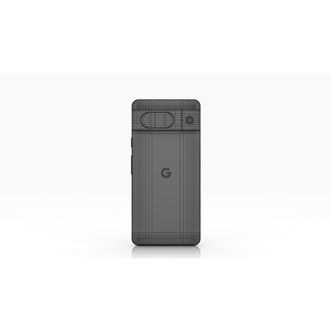 Google Pixel 8 Obsidian 3D Model – Low Poly Game Asset, FBX, OBJ, Blender - View 15