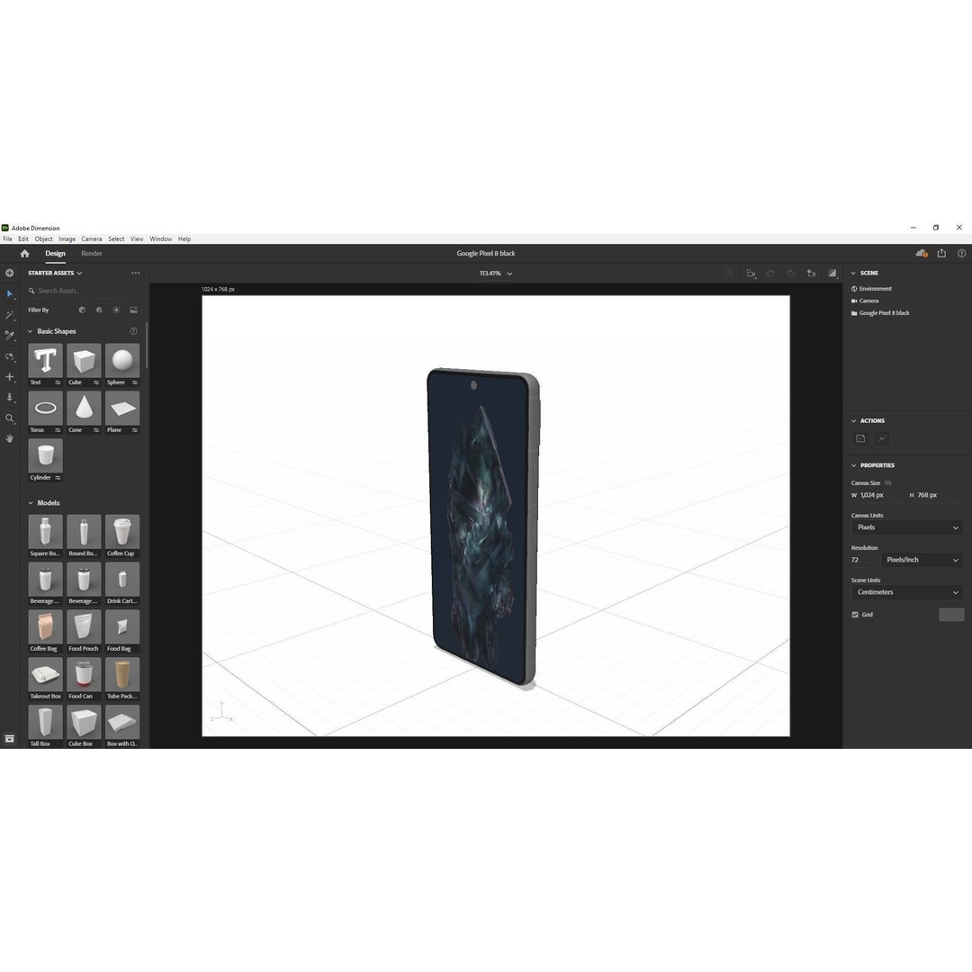 Google Pixel 8 Obsidian 3D Model – Low Poly Game Asset, FBX, OBJ, Blender - View 23