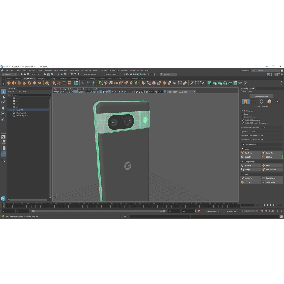 Google Pixel 8 Obsidian 3D Model – Low Poly Game Asset, FBX, OBJ, Blender - View 25