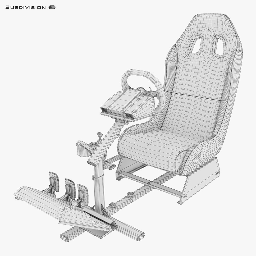 Racing Game Simulator 3D Model – High Poly Game Asset, FBX, PBR - View 15