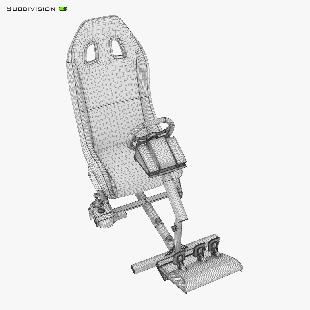 Racing Game Simulator 3D Model – High Poly Game Asset, FBX, PBR - View 18
