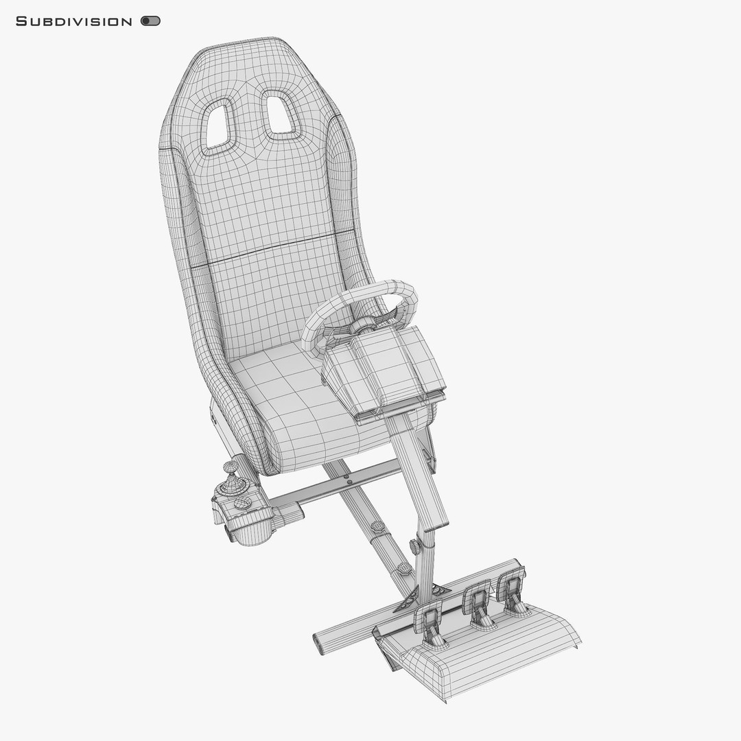 Racing Game Simulator 3D Model – High Poly Game Asset, FBX, PBR - View 19