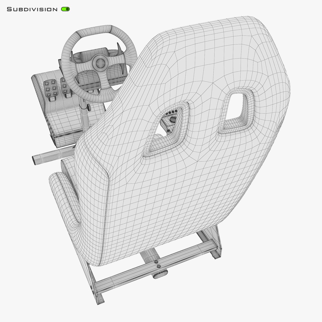 Racing Game Simulator 3D Model – High Poly Game Asset, FBX, PBR - View 20