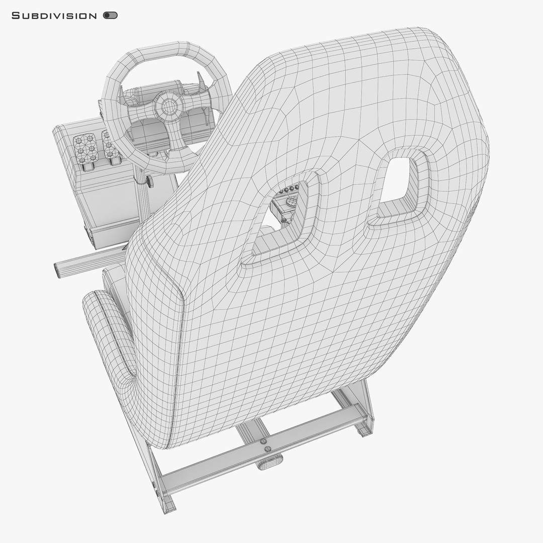 Racing Game Simulator 3D Model – High Poly Game Asset, FBX, PBR - View 21