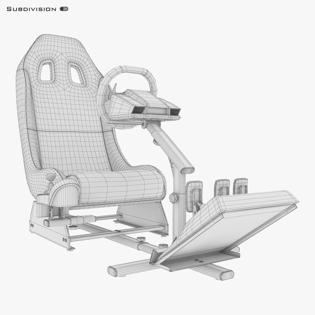 Racing Game Simulator 3D Model – High Poly Game Asset, FBX, PBR - View 23