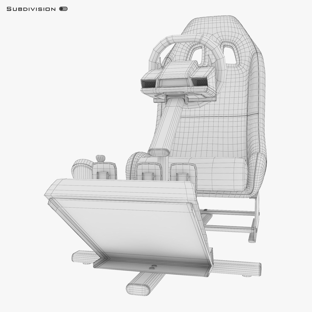 Racing Game Simulator 3D Model – High Poly Game Asset, FBX, PBR - View 25