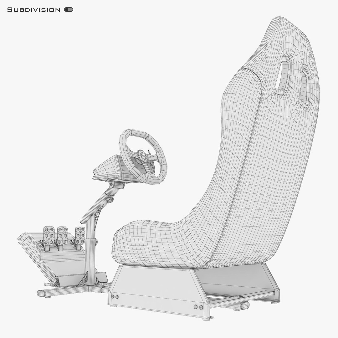 Racing Game Simulator 3D Model – High Poly Game Asset, FBX, PBR - View 27