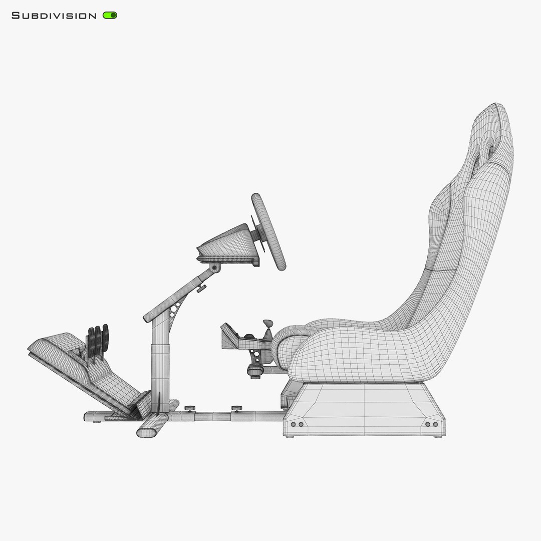 Racing Game Simulator 3D Model – High Poly Game Asset, FBX, PBR - View 28