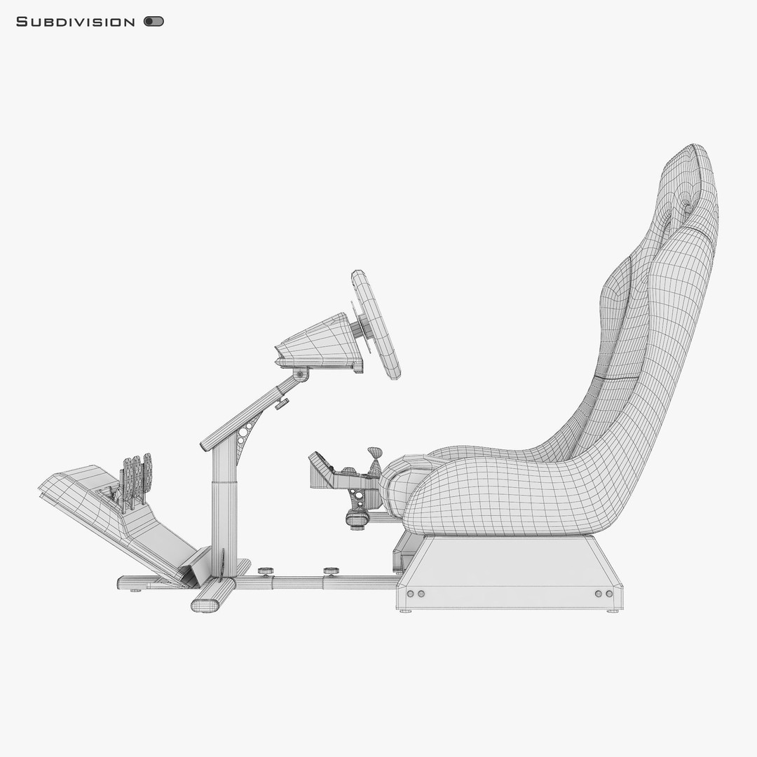 Racing Game Simulator 3D Model – High Poly Game Asset, FBX, PBR - View 29