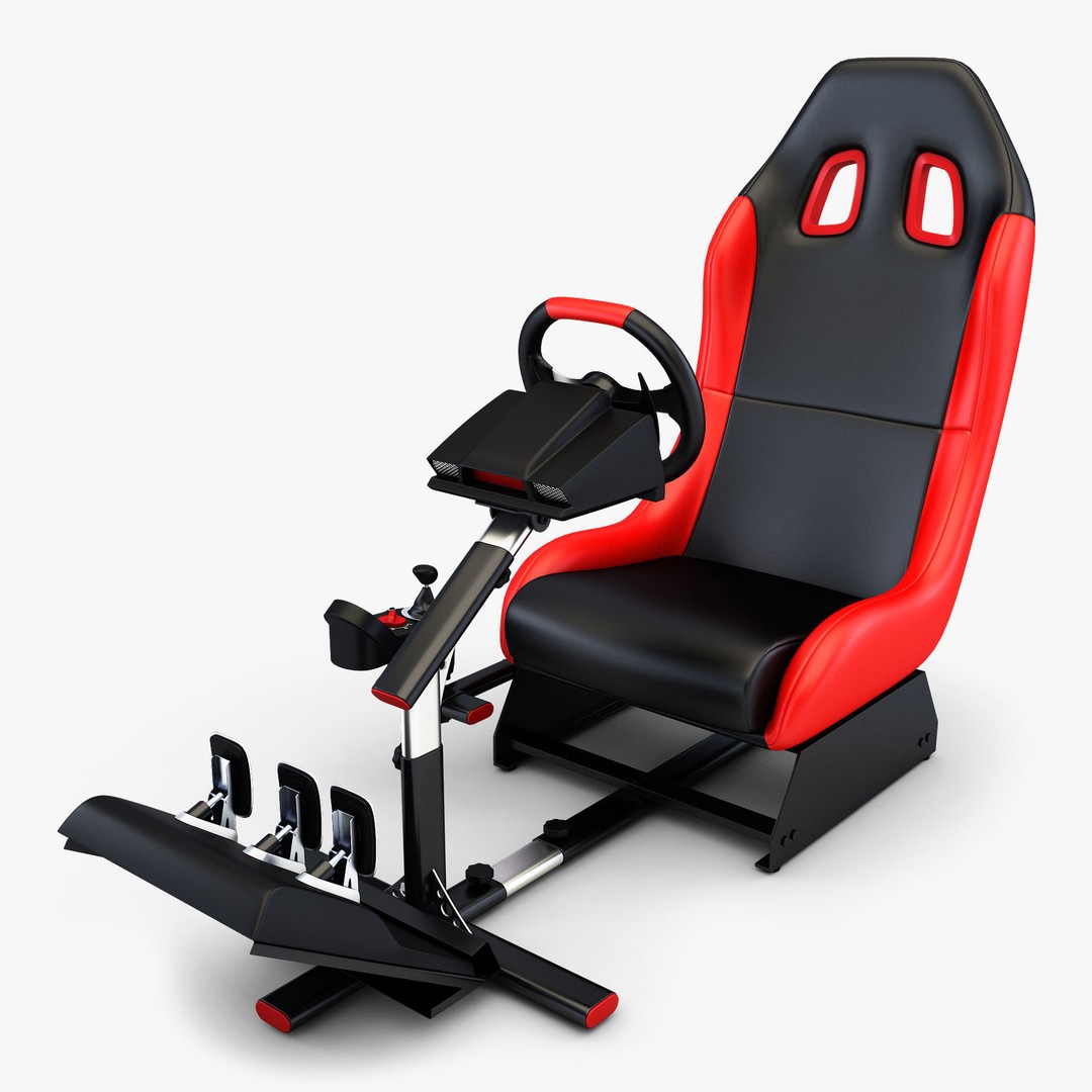 Racing Game Simulator 3D Model – High Poly Game Asset, FBX, PBR - View 3