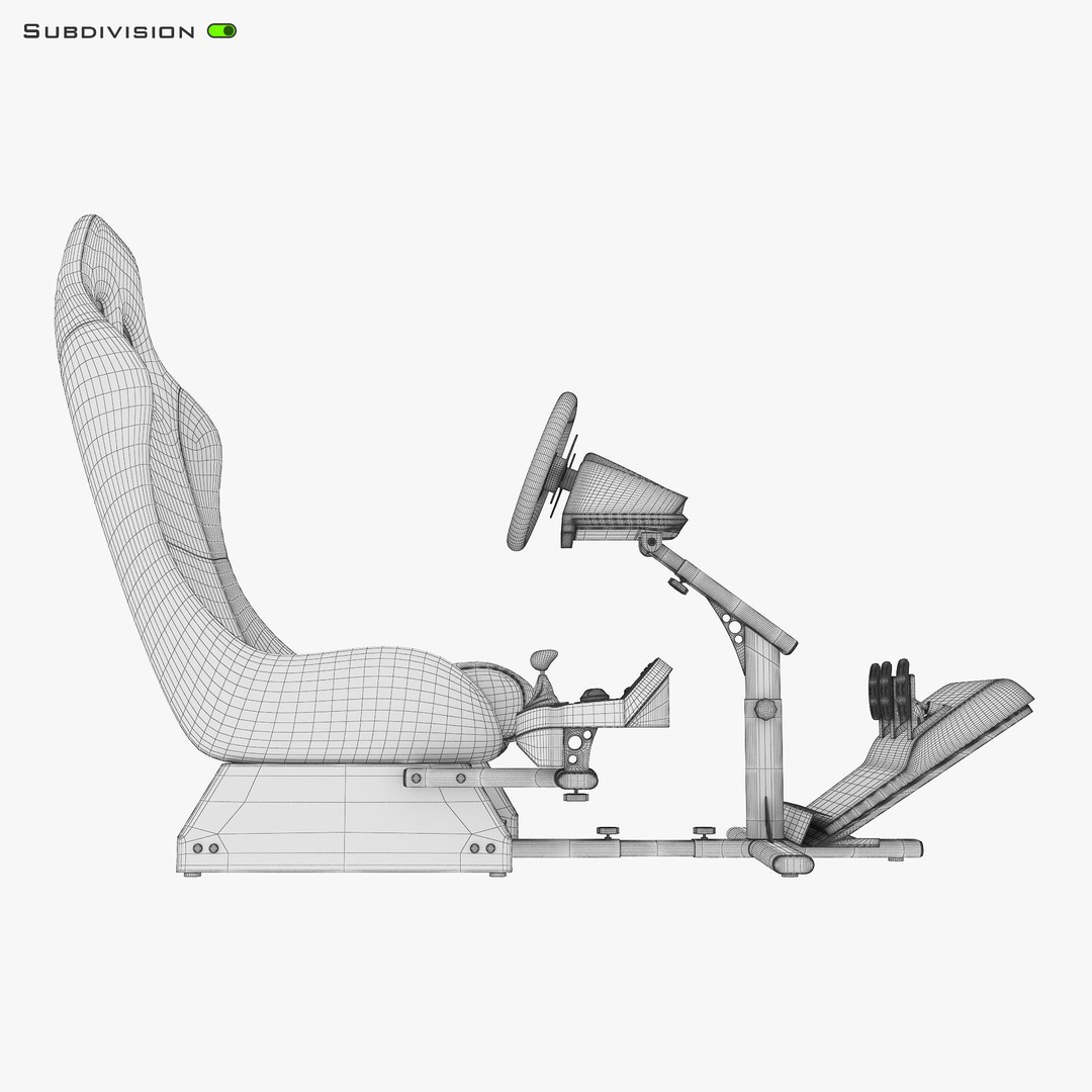 Racing Game Simulator 3D Model – High Poly Game Asset, FBX, PBR - View 30