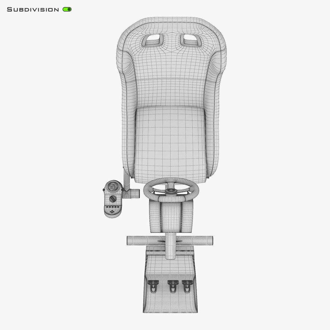 Racing Game Simulator 3D Model – High Poly Game Asset, FBX, PBR - View 32