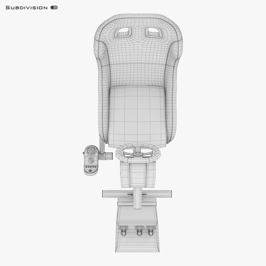 Racing Game Simulator 3D Model – High Poly Game Asset, FBX, PBR - View 33