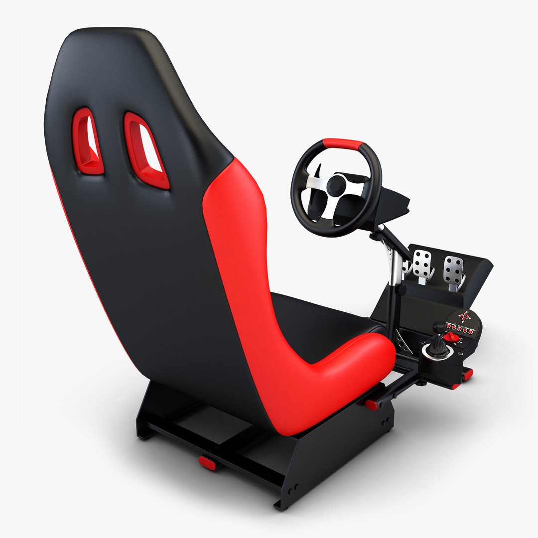 Racing Game Simulator 3D Model – High Poly Game Asset, FBX, PBR - View 4