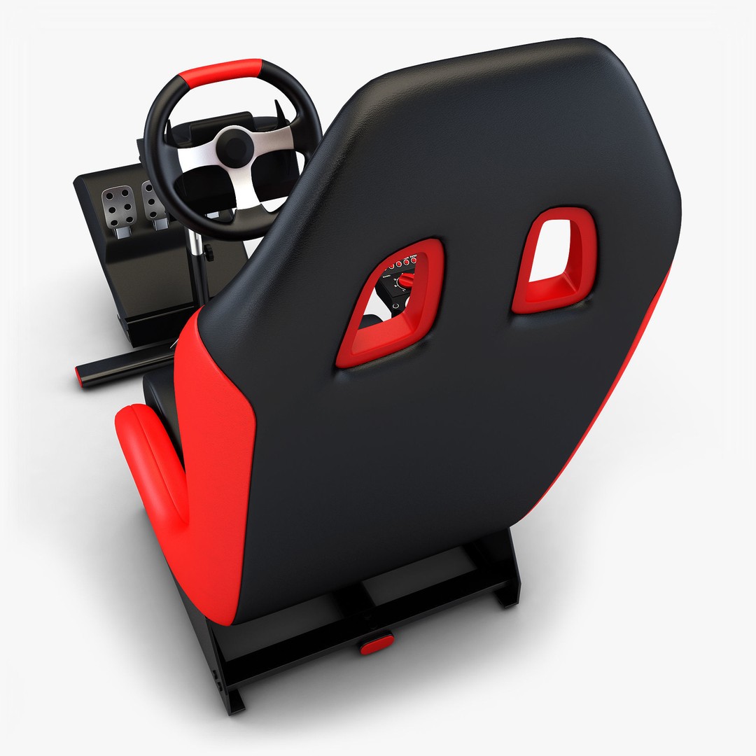 Racing Game Simulator 3D Model – High Poly Game Asset, FBX, PBR - View 6