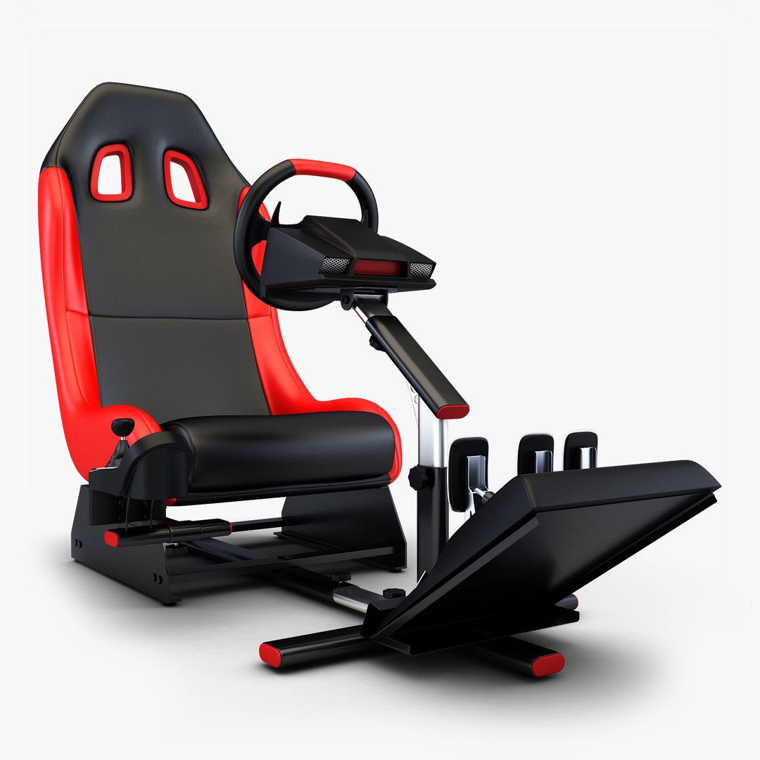 Racing Game Simulator 3D Model – High Poly Game Asset, FBX, PBR - View 7