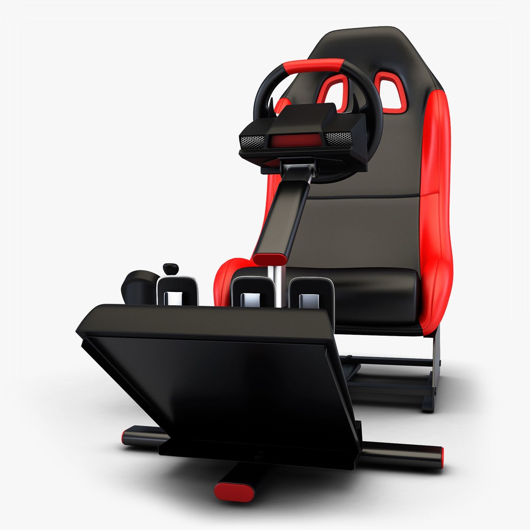 Racing Game Simulator 3D Model – High Poly Game Asset, FBX, PBR - View 8