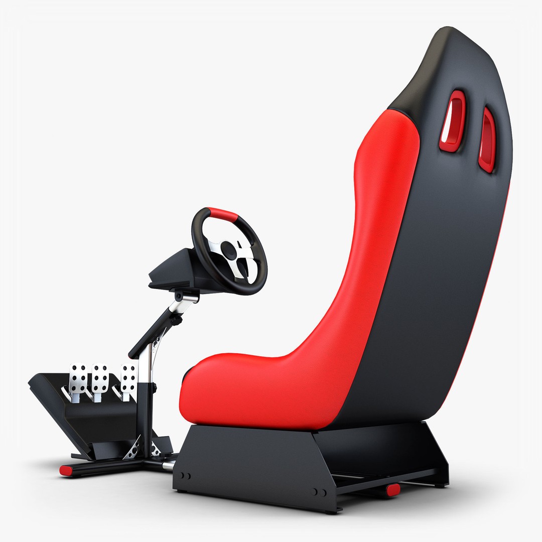 Racing Game Simulator 3D Model – High Poly Game Asset, FBX, PBR - View 9