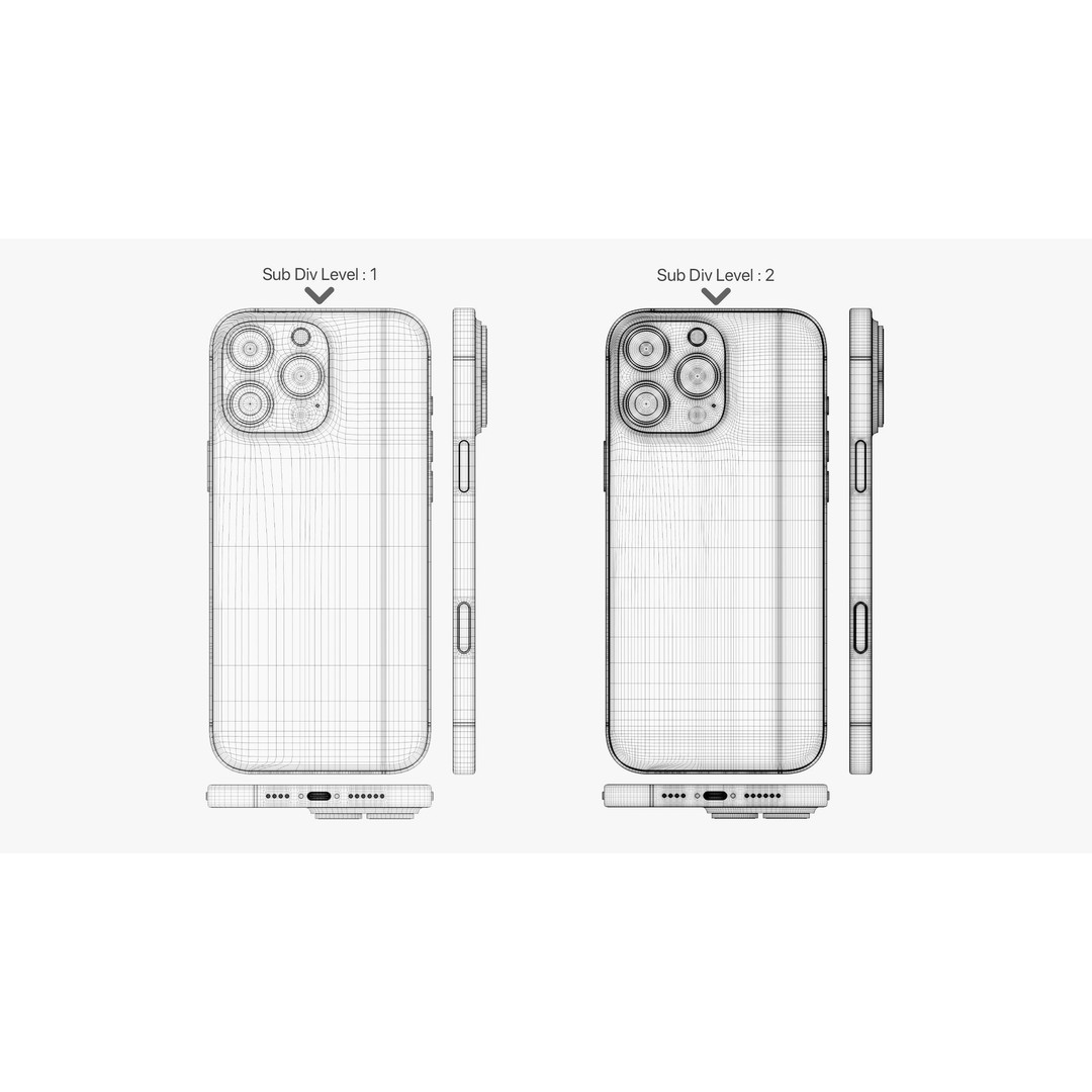 Apple iPhone 16 Pro Max 3D Model – High Poly PBR Asset, FBX, OBJ