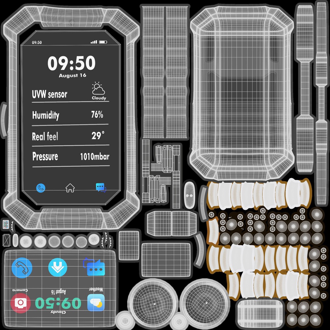 Heavy Duty Smartphone 3D Model – Realistic PBR Asset for Games - View 19